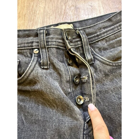 Unbranded Selvedge Black Skinny Stretch Denim Jeans‎ Button Fly - Picture 3 of 9